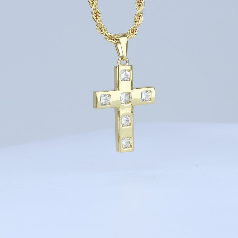 DIJE CRUZ LATINA DIAMANTES 31*17MM 706678