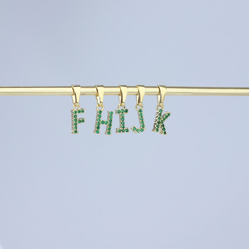 DIJE LETRAS ZIRCONES VERDES 706787 - 6276