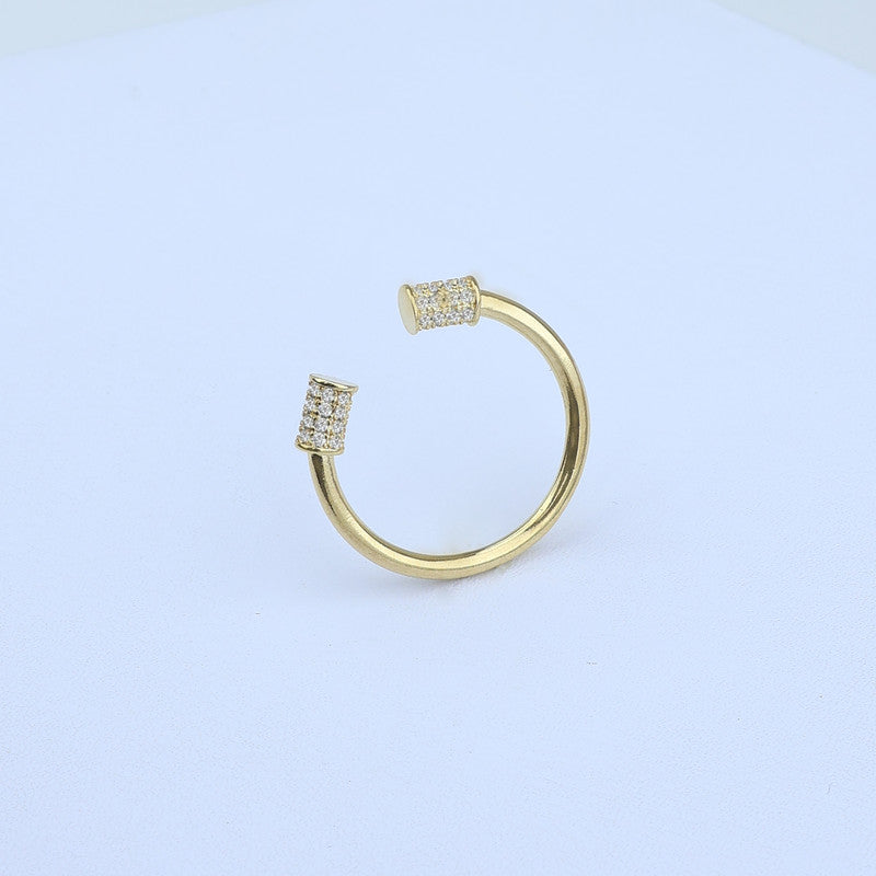 ANILLO AJUSTABLE 2 EXTREMOS CILINDRICOS ZIRCONES 701026 - 5906