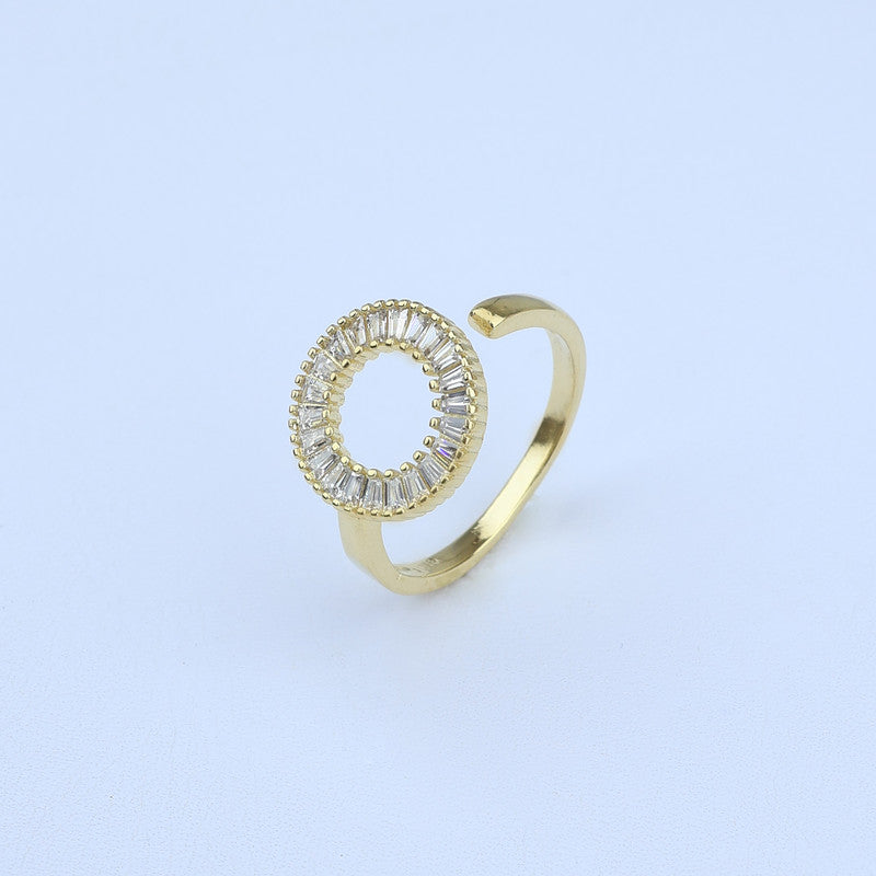 ANILLO AJUSTABLE ARO CRISTALES TIPO BAGUETTE 701046