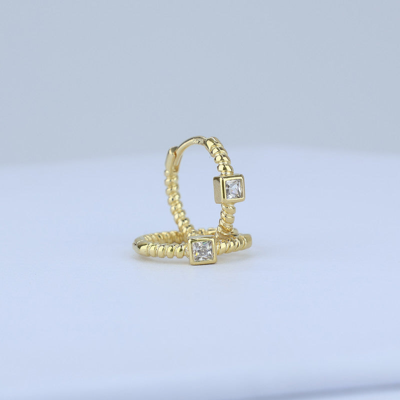 CANDONGA ARO TRENZADO CENTRO PIEDRA CRISTAL 10MM G2MM 705301 - 6073