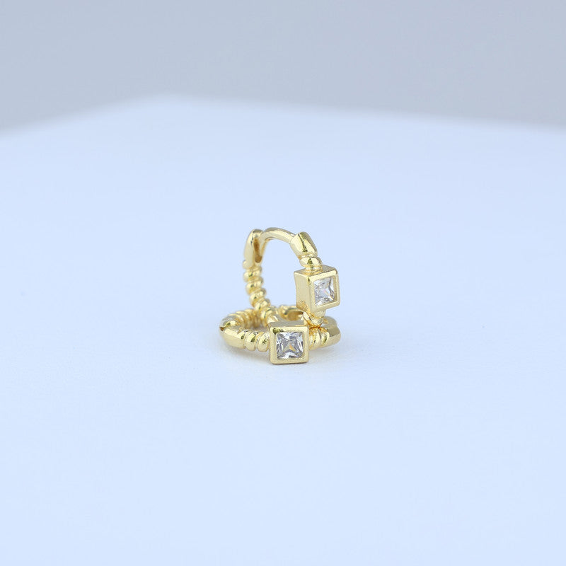 CANDONGA ARO TRENZADO CENTRO PIEDRA CRISTAL 14MM G2MM 705287 - 6070