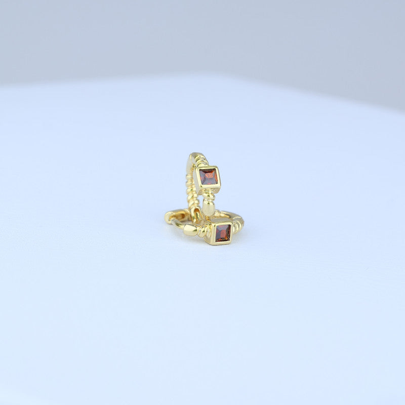 CANDONGA ARO TRENZADO CENTRO PIEDRA TOPACIO 10MM G2MM 705303 - 6099