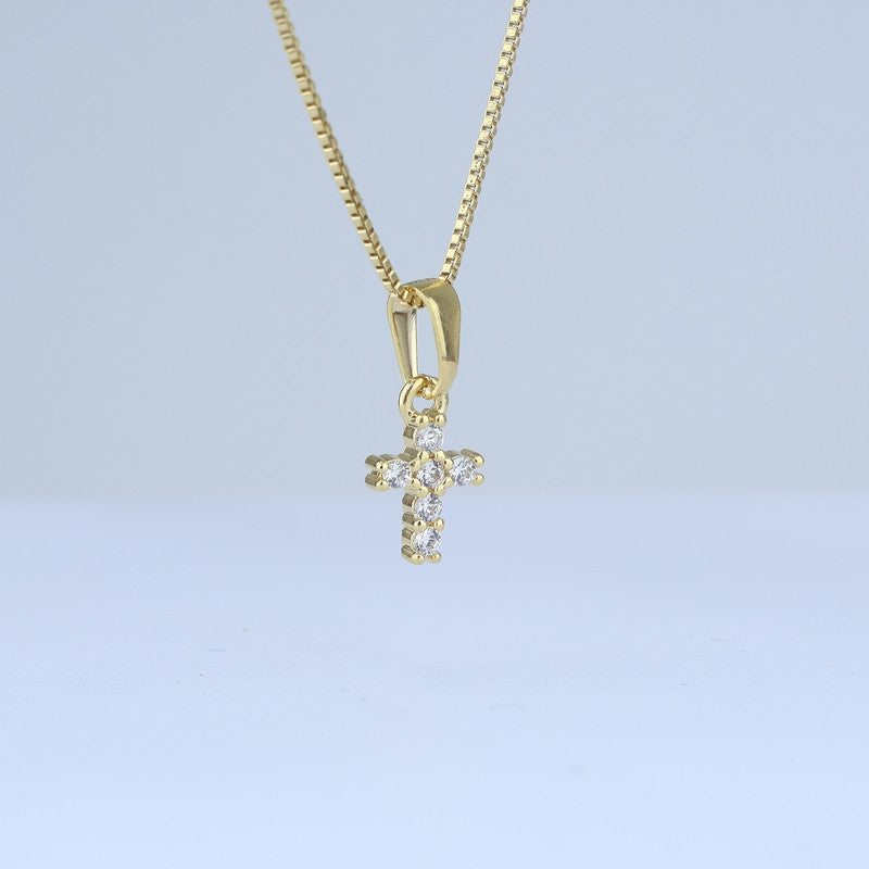 DIJE CRUZ 11MM CON ZIRCONES Y PIEDRAS 706777 - 6344