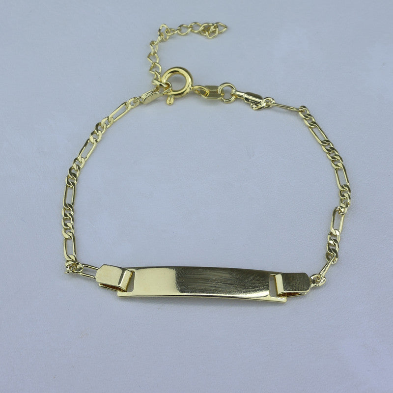 PULSERA LAMINADA 18KD BEBE 3X1 PUL I055