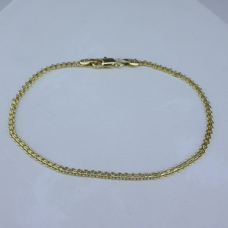 PULSERA LAMINADA 18KD 2MM-21CM PUL 852F/21
