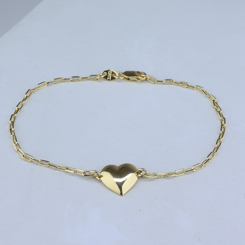 PULSERA ESLABON LAMINA CORAZON LISO 2MM*18CM 708124 - 6748