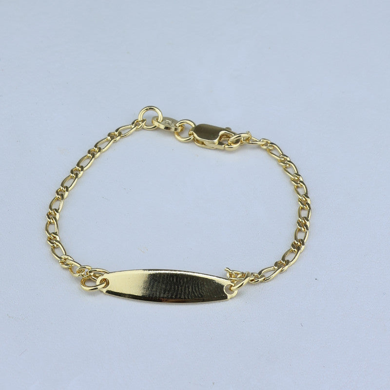 PULSERA ESÑABONES 2MM*12/PLACA OVALADA LISA 4.5*20MM 708038 - 6735