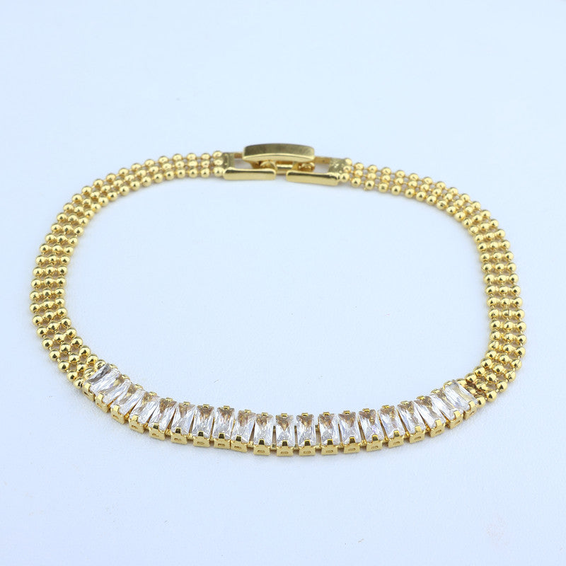 PULSERA MILITAR 3 CARRILES DIAMANTES 18CM 708631
