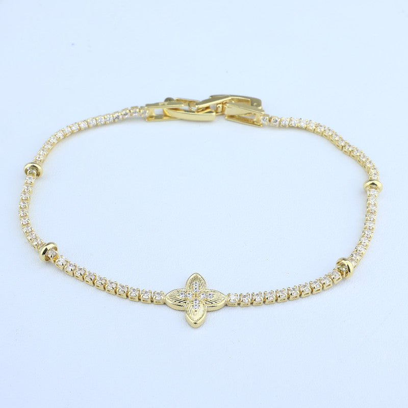 PULSERA TENNIS CLASICA/CENTRO FLOR ZIRCONES Y AROS INTERCAL 708468