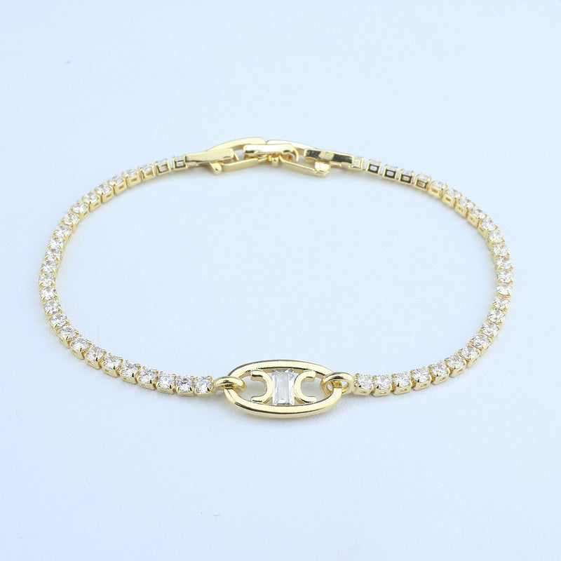 PULSERA TIPO TENNIS/ CENTRO HERITAJE 17CM 708482