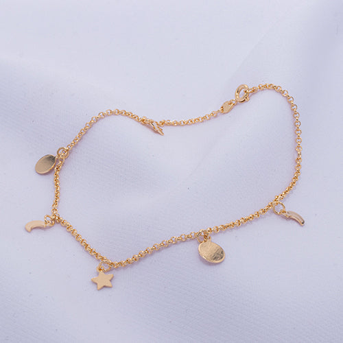 TOBILLERA ESTRELLA LENTEJUELA LUNA 25CM 709108A207 - 3298