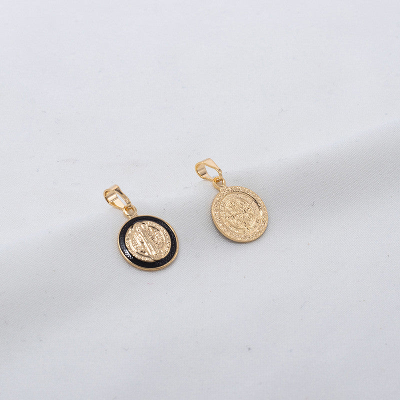 DIJE SAN BENITO MEDIANO BORDE NEGRO 706313A203