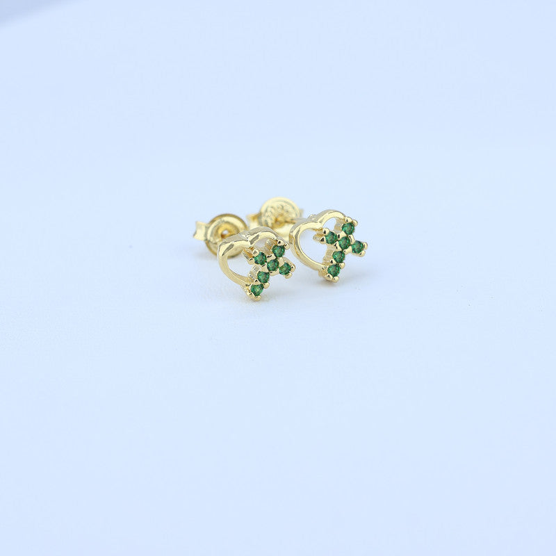 TOPO CORAZON HUECO/CRUZ ZIRCONES V. 6MM 711576