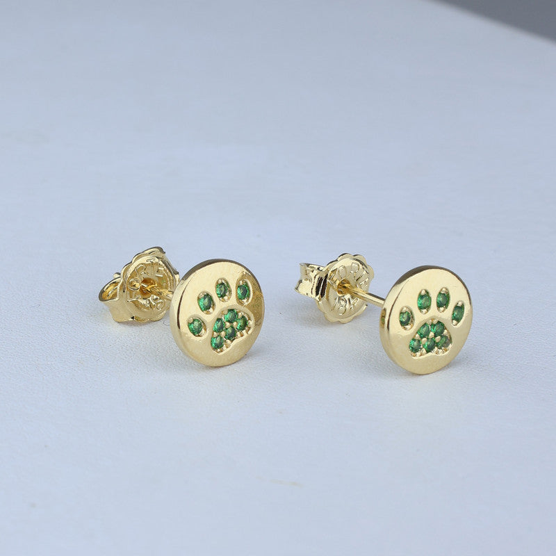 TOPO PLACA HUELLA ZIRCON ESMERALDA 8MM 711637 - 6637