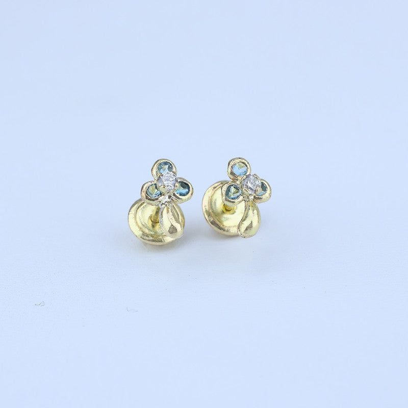 TOPOS FLOR ZIRCON AZUL