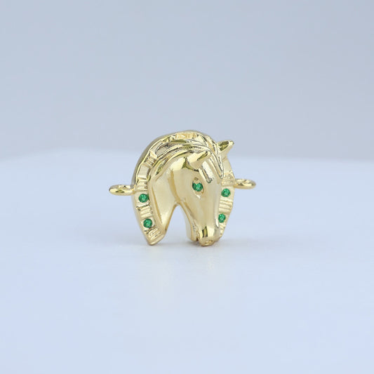 SEPARADOR HERRADURA CABALLO CON ESMERALDAS 22*17MM 714083