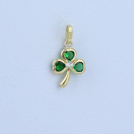 Dije Trebol Verde 12mm