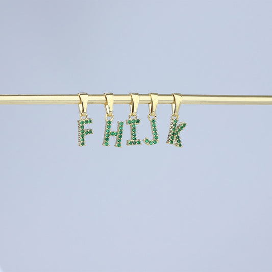 DIJE LETRAS ZIRCONES VERDES 706787 - 6276