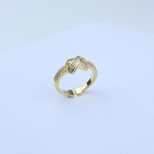 ANILLO AJUSTABLE BAGUETTE X/LINEA ZIRCONES 701017