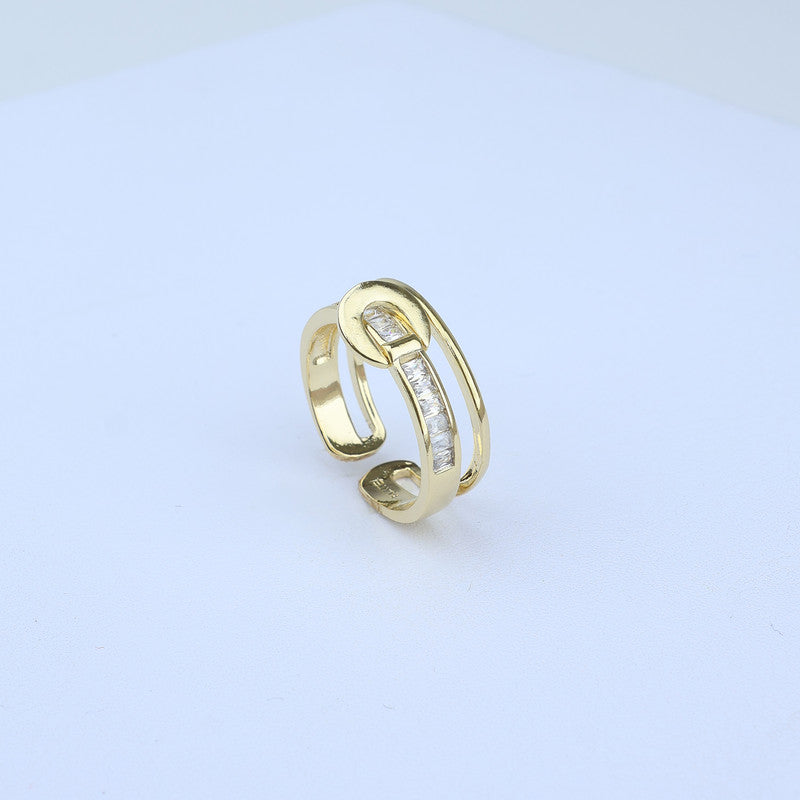 ANILLO AJUSTABLE CON PIEDRAS Y HEBILLA DE CINTURON 701040