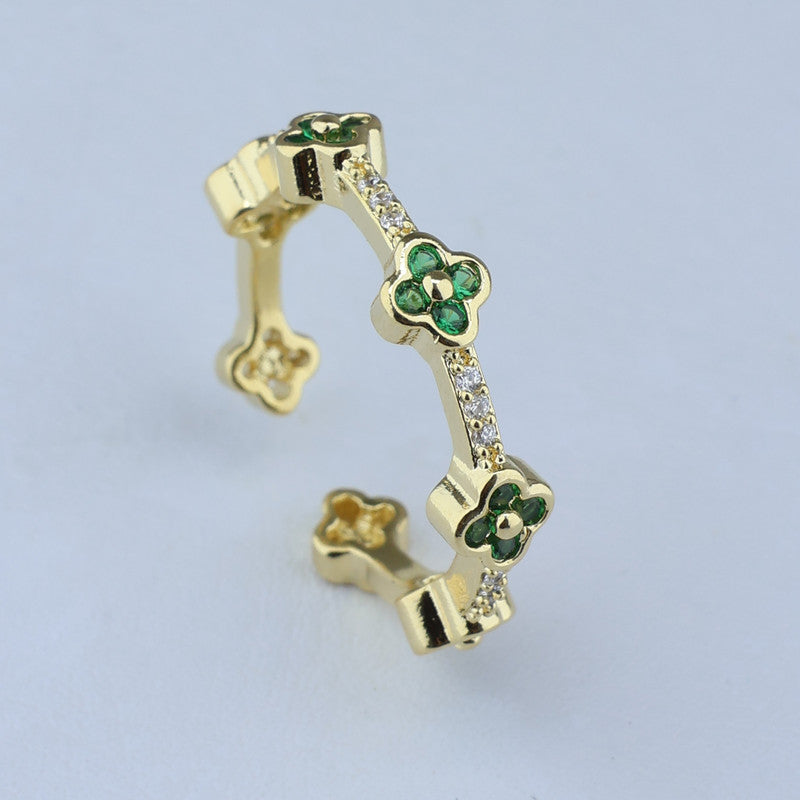 ANILLO AJUSTABLE FLORES ESMERALDA 701085