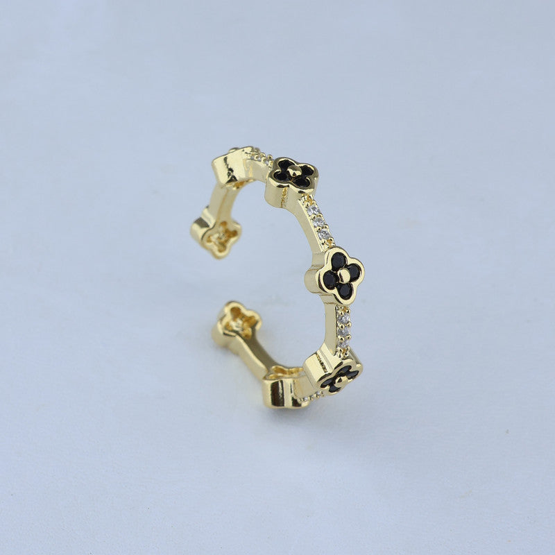 ANILLO AJUSTABLE FLORES ONIX 701109