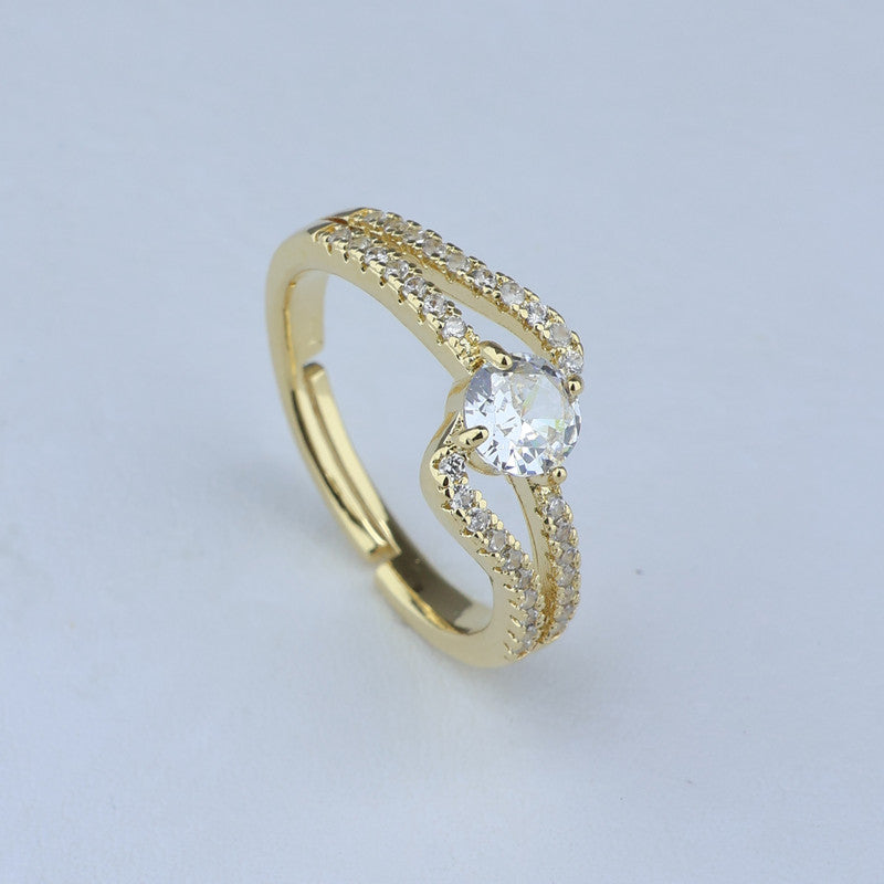 ANILLO AJUSTABLE SOLITARIO CRISTAL CON PAVE 701024