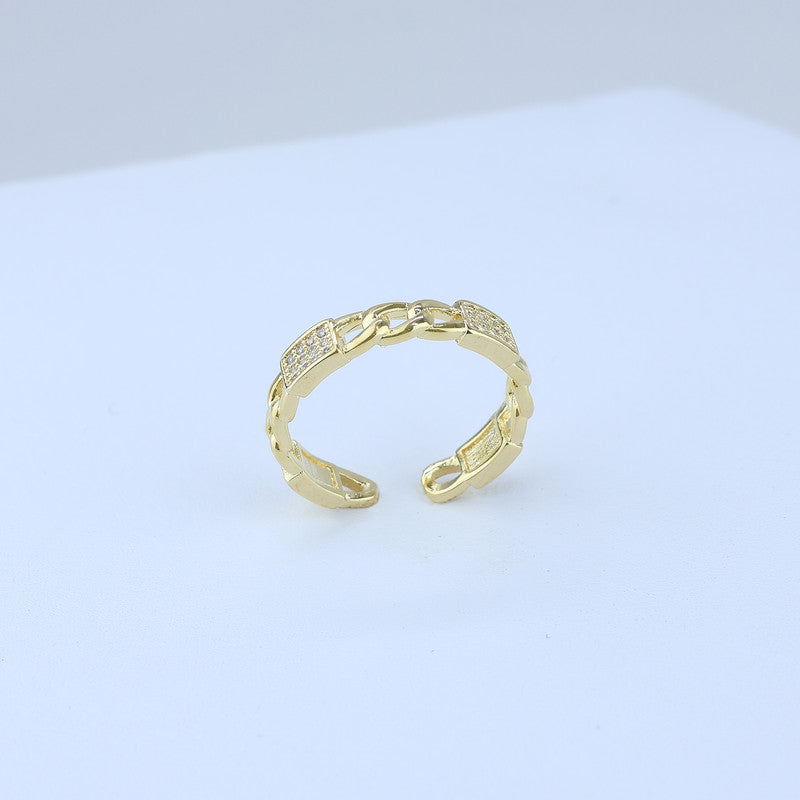 ANILLO AJUSTABLE TIPO CUBANO CON PAVE 701060