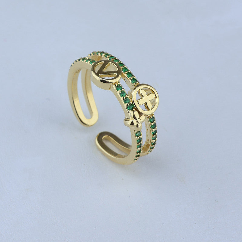 ANILLO AJUSTABLE VCA VINTAGE ESMERALDAS 701106