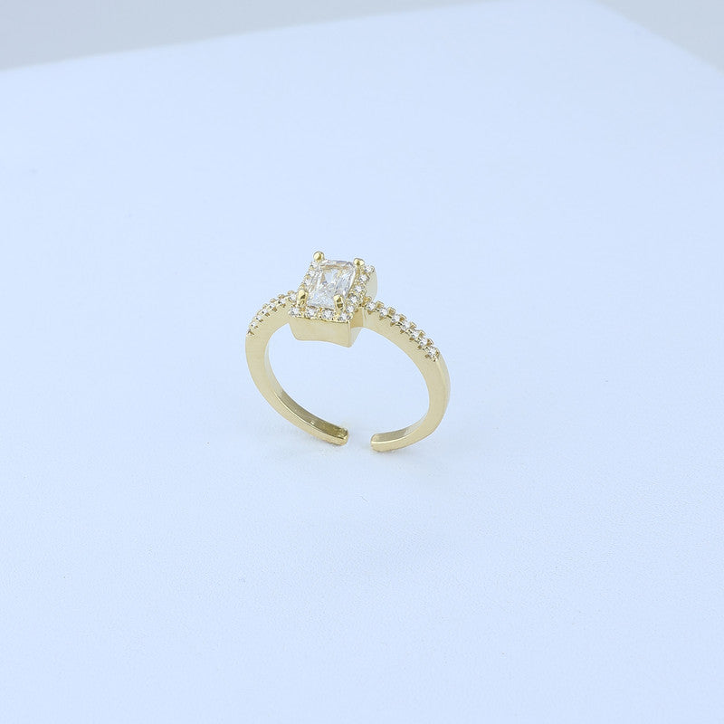 ANILLO AJUSTABLE ZIRCON CRISTAL RECTANGULAR 701063