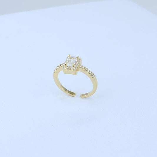 ANILLO AJUSTABLE ZIRCON CRISTAL RECTANGULAR 701063