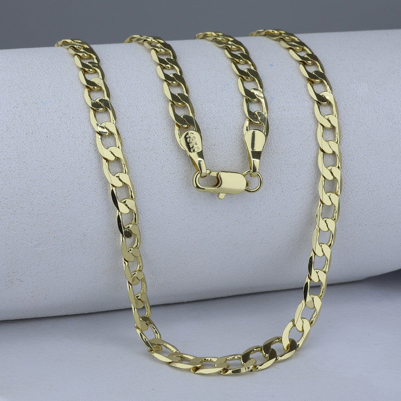 CADENA LAMINADA 18KD CUBANA 5MM-60CM CAV 1527/60