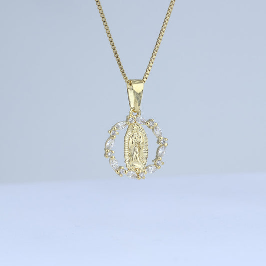 DIJE ARO CRISTAL CENTRO GUADALUPE 20*14MM 706709 - 6335