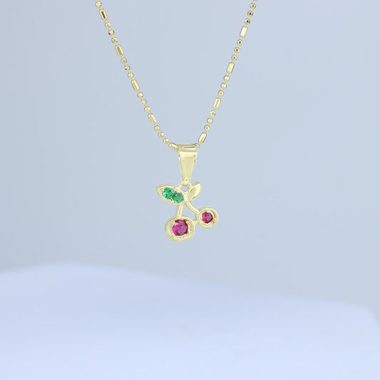 DIJE CEREZA ZIRCON ROSA LT 9*16MM 706764 - 6385