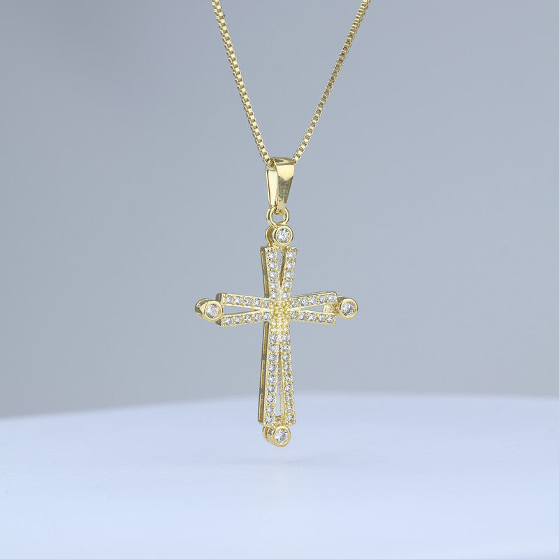 DIJE CRUZ 30MM ZIRCONES HUECO PUNTAS 706778 - 6331