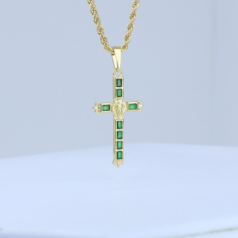 DIJE CRUZ LEON REAL ESMERALDAS 40*19MM 706680