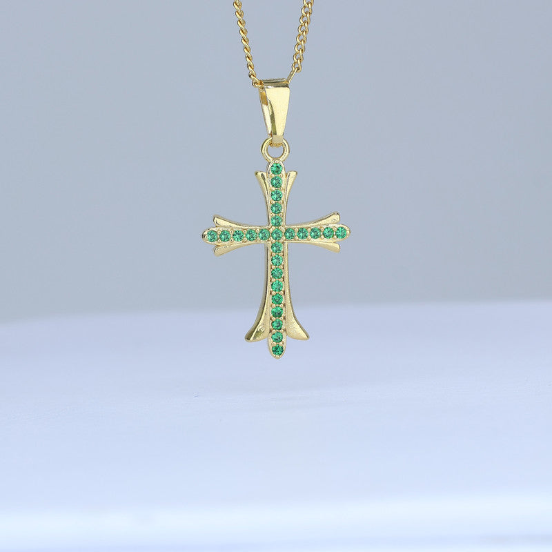 DIJE CRUZ LATINA PUNTOS ESMERALDAS 706621