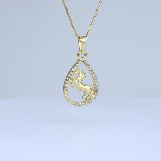 DIJE GOTA ZIRCONES CABALLO ESTAMPADO 706783 - 6322