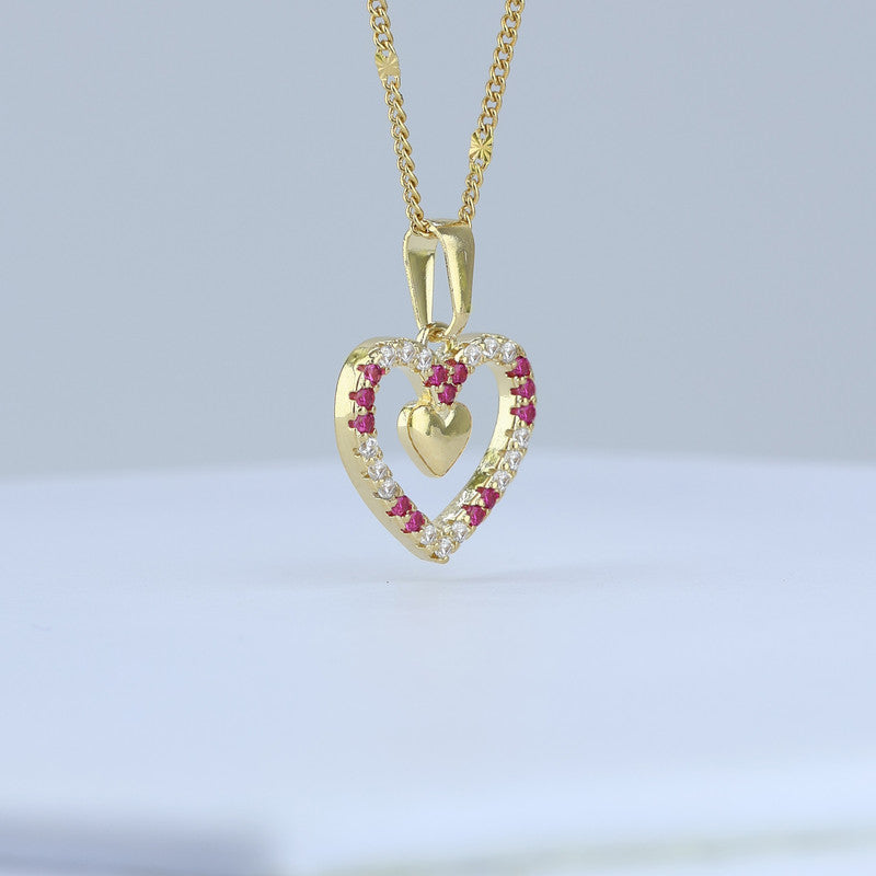 DIJE LAMINA CORAZON CRISTALES 20*15MM 706673