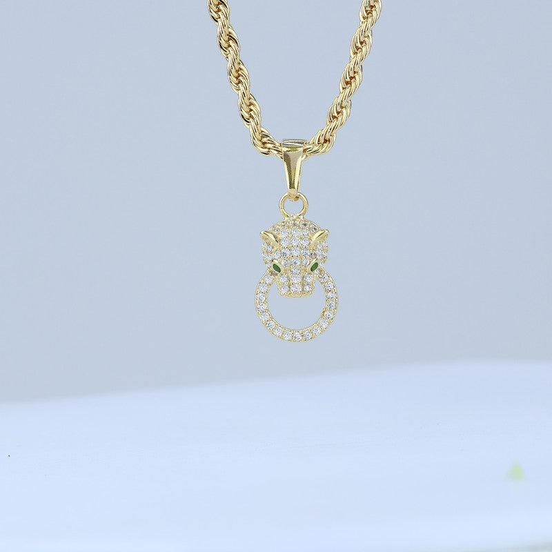 DIJE LEOPARDO/ ARO DIAMANTADO 706695