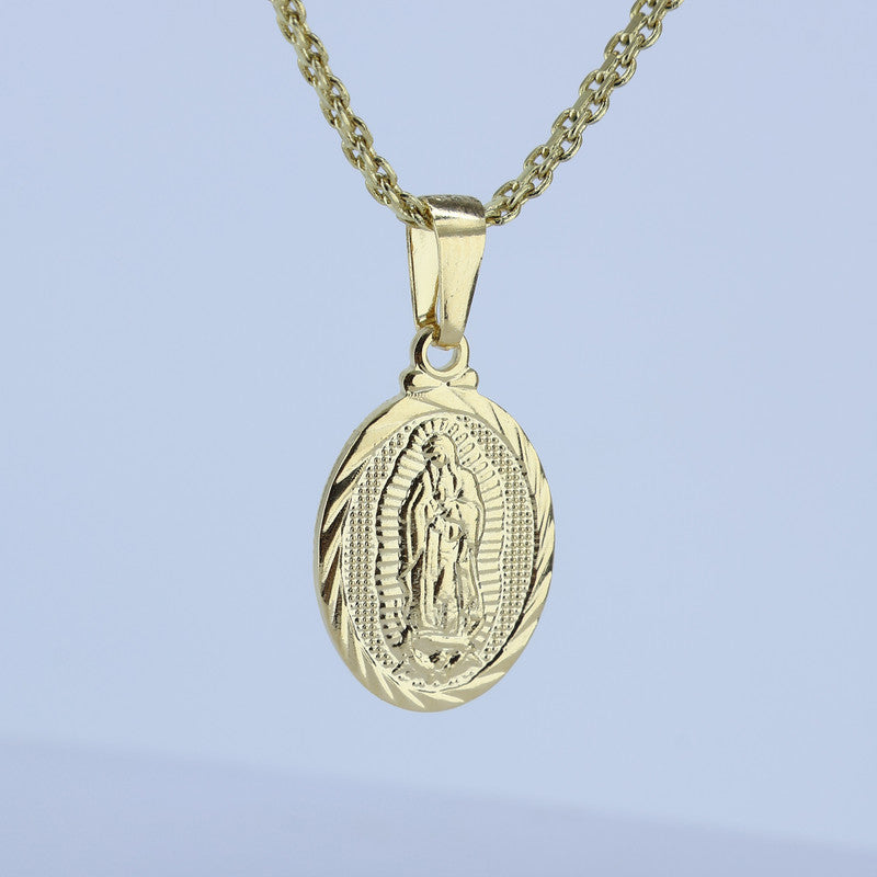 DIJE MEDALLA GUADALUPE BORDE TROQUELADO 22*11MM 706091