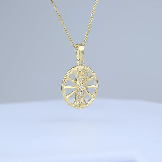 DIJE MEDALLA SAN JUDAS TADEO ZIRCONES CRISTAL 706800 - 6319