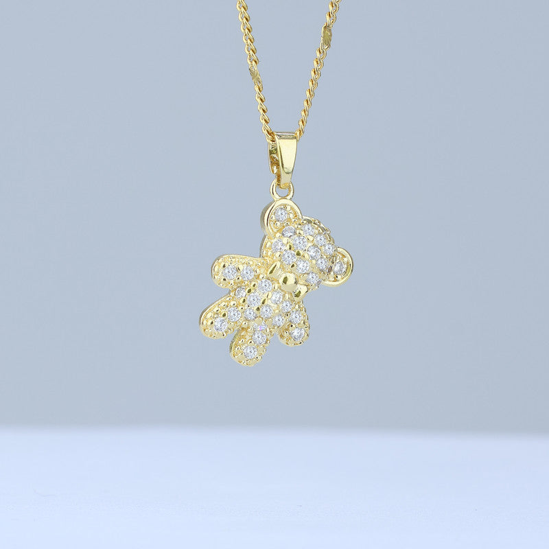 DIJE OSO CON ZIRCONES CRISTAL 15*11MM 706704