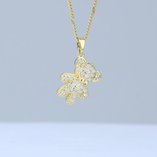 DIJE OSO CON ZIRCONES CRISTAL 15*11MM 706704