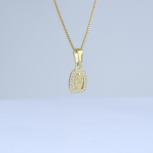 DIJE RECTANGULAR CON ESQUINAS ZIRCONES 706805 - 6341