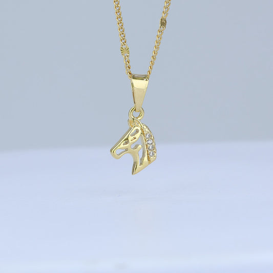 DIJE SILUETA CABALLO PUNTOS ZIRCONES 17*8.5MM 706659