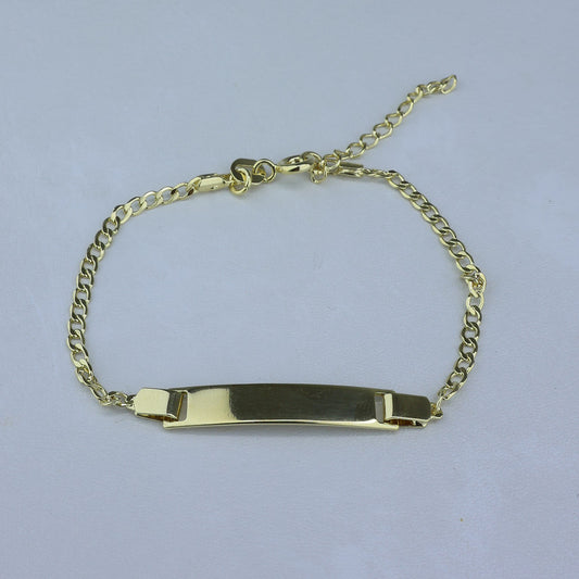 PULSERA LAMINADA 18KD BEBE GRUMET PUL I056