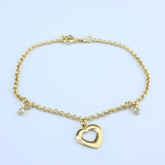 PULSERA BELCHER CORAZON SILUETA 18CM