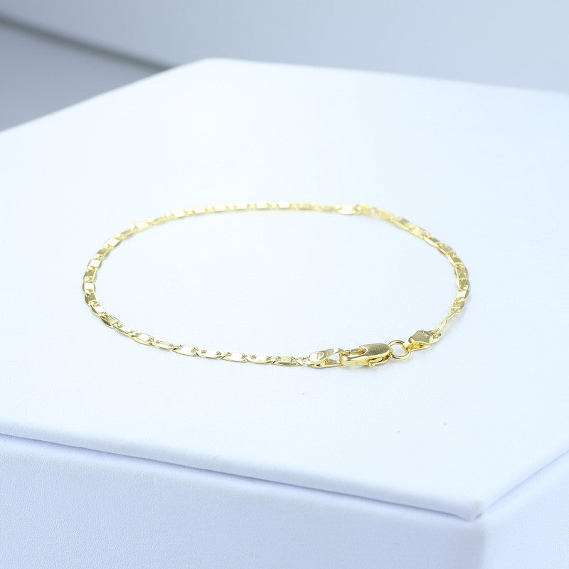 PULSERA BS ESLABON HORIZONTAL Y VERTICA 816-E-2564 19L - 6117